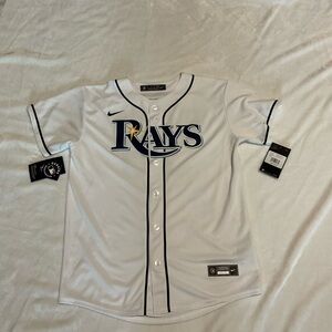 KEVIN KIERMAIER TAMPA BAY RAYS MAJESTIC AUTHENTIC  JERSEY NEW WITH TAGS